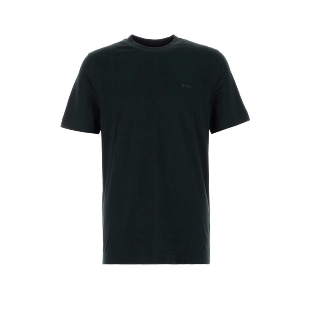 Boss Men Black Cotton T-Shirt